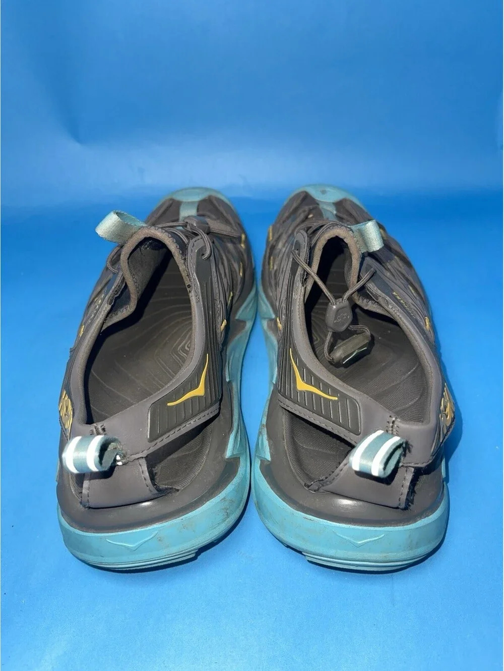 Hoka One One Hopara Black Blue Sport Sandals Men’s US 9.5 EU 42
